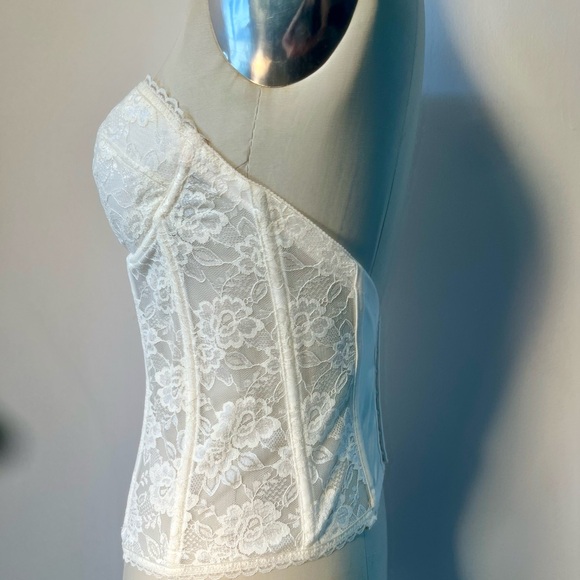 Lady Marlene Bustier Corset Style 01313 White 34C Vintage Beautiful Feminine - Picture 2 of 16